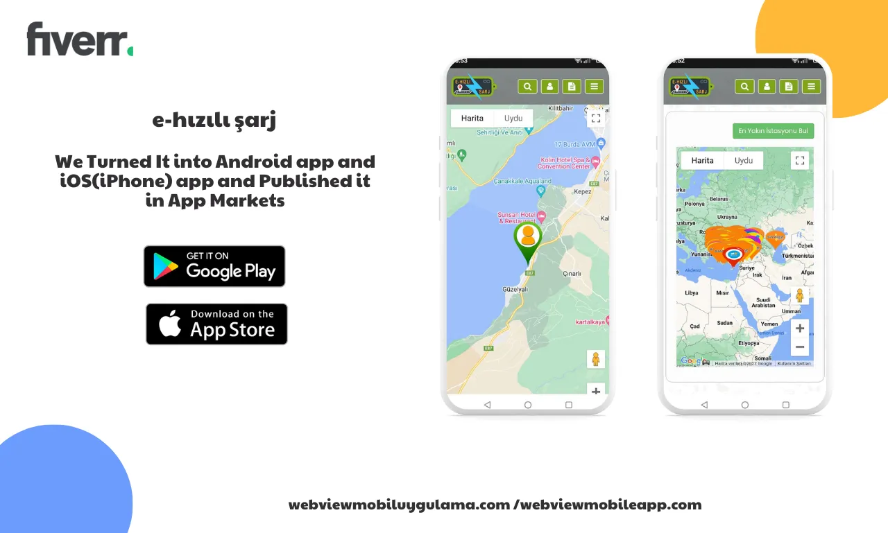 e-hızlı Şarj Android ve iOS Webview Mobil Uygulama